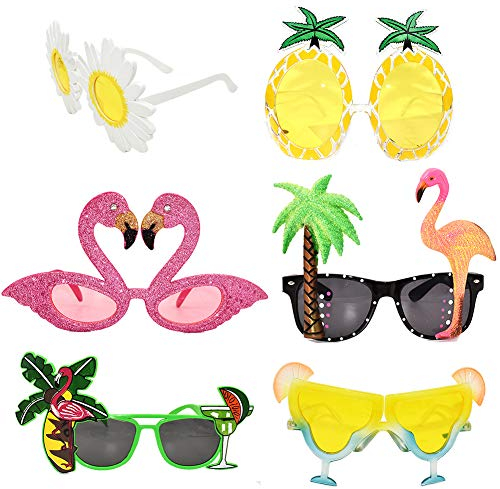 Party Glasses Funny Glasses Novelty Party Sunglasses 6 Pack Pineapple Sunglasses Tropical Sunglasses Cocktail Party Accessories Funny Sunglasses Beach Party Decorations for Adults Luau Party Supplies