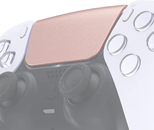 eXtremeRate Metallic Rose Gold Replacement Touchpad Cover Compatible with ps5 Controller BDM-010, Custom Part Touch Pad with Tool Compatible with ps5 Controller - Controller NOT Included