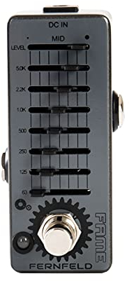 Fame Fernfeld Equalizer, Gitarren Bass Equalizer, 7 Frequenzbänder, Level-Regler, True Bypass