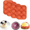 Voarge Mittlere Kugelform Silikonform, 4 Packungen Backform zur Herstellung, Silikonform mit 6 Löchern für Kuchen, Gelee, Pudding, Süßigkeiten, Schokolade, antihaftbeschichtet