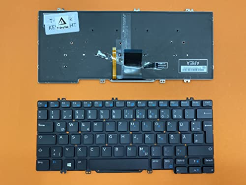 T-ProTek DE-Tastatur Keyboard Beleuchtung GR kompatibel für Dell Latitude E5280