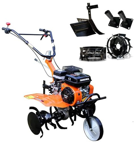 SAKAWA Motoculteur 7.5cv + Kit Roues + Mangoni + Assolcateur