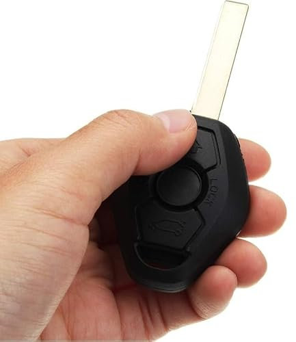 AUTOZOCO Carcasa Mando Llave del Coche 3 Botones Compatible con BMW Serie 7, Serie 3, E38, E39, E46, E60, E61, E81, E83, E85, X3, X5, Z3, Z4 - sin contactos de Pila