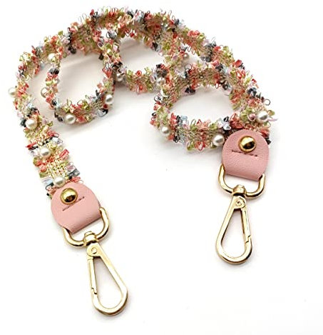 Tracolla per Borse Donna Rosa, 110cm Cinghia di Ricambio Borsa Tracolla per Ragazza, Colorato Tracolla con Gold Moschettone, Durevole, per Crossbody Borsa, Borsetta, DIY Spalla Accessori, 2.5cm