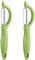 Yoosso 2 Stück Sparschäler, 18cm Kartoffelschäler Universalschäler Gemüseschäler Zweischneidige Schäler mit Ergonomischer Griff für Obst Gemüse (Grün)