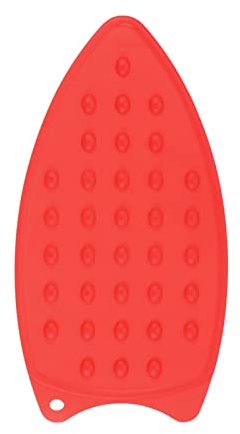 sourcing map Silicone Iron Rest Pad, Multipurpose Iron Hot Resistant Mat Iron Rest Plate for Ironing Board Hot Heat Resistant Steam Compact Mat, Red