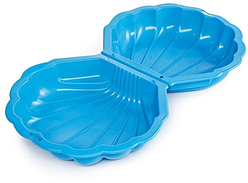 URBN-TOYS Bac à sable en plastique en forme de coquillage pour jardin, piscine (bleu)