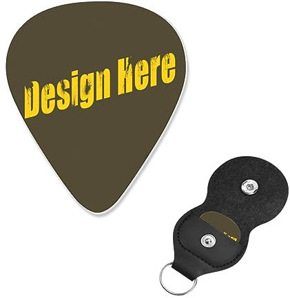 Gitarrenplektrum, personalisierbar, personalisierbar mit Logo, für Akustikgitarre, Violine, Ukulele, Bass (6 Packungen)