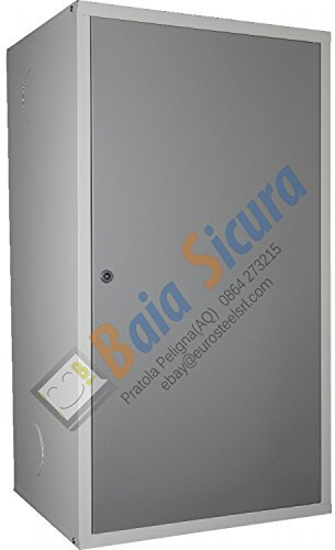Copricaldaia Coibentato Da Esterno con Porta Colorata in Lamiera Zincata e Preverniciata (Porta Grigio Inox, 120hx55lx33p)