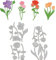 GLOBLELAND Beliebte Blumen Stanzformen, Rosen, Tulpen Und Blumen Stanzformen, Metall Prägeschablonen, Vorlage Für Kartenherstellung, Scrapbooking, DIY Handwerk