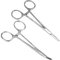 Pinza per Pesca,Pinzette piercing,2 Diversi Tipi pinze emostatica in Acciaio Inox,Adatto per La Pesca,Spennare Animali Domestici,Bloccaggio per Pulizia dell'Orecchio di Animali Domestici,12.5cm