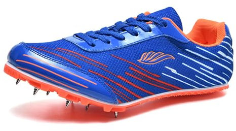Leichte sportliche Spikes-Schuhe, Lauftrainer, 7 Nägel, Leichtathletik, Rennen, Springen,Turnschuhe,atmungsaktiv,rutschfest, für Männer, Frauen, Kinder, Leichtathletik, stehender Weitsprung, 32–46 EU
