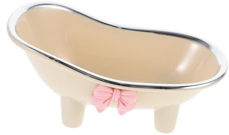 Zerodeko Seifenschale in Badewannenform Mini-pflanzgefäß Duschseifenschale Badewanne Seifenschale Waschbecken Seifenschale Make-up-schwammhalter Lustiger Ringhalter Schmuck Seifenstück Abs