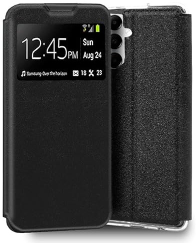 Cool Flip Cover Schutzhülle für Samsung A057 Galaxy A05s Glatt Kunstleder Schwarz