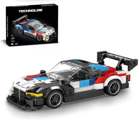 Fuleying Sportwagen Modellbausatz für BMW M4 GT3, 363 Teile SuperSportwagen Klemmbausteine Bausatz, Rennauto Spielzeug Bausteine Sets, Geschenk für Jungen Mädchen Kinder Teens Erwachsene (672)