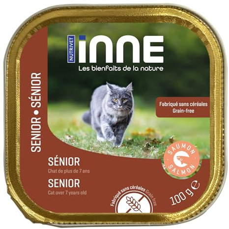 NUTRIVET - INNE Chat - TERRINE - Chat Sénior - Saumon - 100g