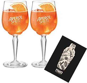 Individuelles Set mit Aperol Spritz Glas 2er Set Gläser neu - 2x Weingläser/Ballonglas