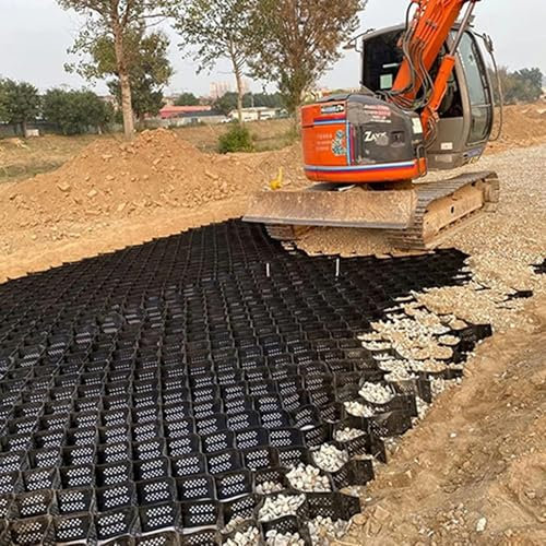 GFXYQPDNV Permeable Paver Ground Grid Stabilizer Mesh for Retaining Walls/Driveway/Walkway, 2 Inch Grid for Outside Patio(1x3 m/3.3x9.8 ft)-1