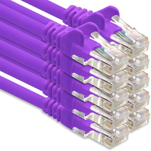1CONN Network cable CAT-6 cable RJ45 10x 3 meters - purple