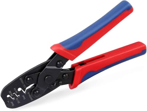 Crimpzange und offene Zylinderklemme Crimpzange für Molex, Delphi, AMP/Tyco, Harley - Draht-Crimper kompatibel mit Deutsch DT Serie, AWG 24-14 1424B