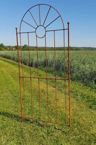 KUHEIGA Steckzaun Rankgitter Suno aus Metall Höhe: 205cm Breite: 90cm Rankhilfe Rankwand