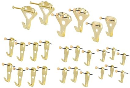 perfk Kit de colgantes de imágenes con clavos colgantes colgadores de imágenes para pintar pintura de pared dura pintura digital pintura , Oro