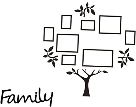 DIYEAH 1 Ensemble Décoration Murale pour Salon Chambre Autocollant Arbre Photo Noir Stickers Amovibles