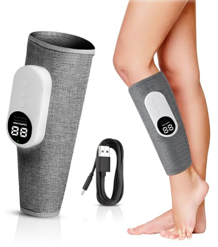 3-in-1 Beinmassagegerät, Kabellose Wadenmassagegerät mit Heizfunktion und Luftkompression, Heißdruckmassagegeräts für müde und angespannte Beine, Massagegeräte mit 3 Intensitäten und 3 Modi