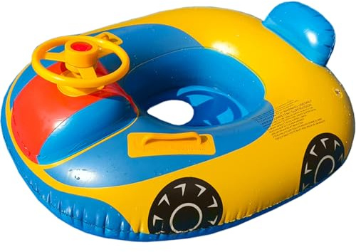 Float de la Piscine pour Les Tout-Petits, Chapelet de Piscine pour bébé, Voiture Gonflable Flottante avec Corne Volant, Natation Flottant avec 2 poignées Pendant 0 à 4 Ans, dans Les 33 LB Les garç