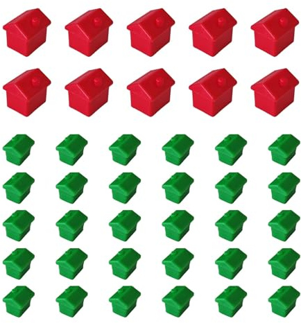 Hotel Brettspiel Erweiterung Haus des Geldes 10 Rote Und 30 Grüne Häuser Aus Hochwertigem Kunststoff
