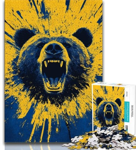 Jigsaw Fantasy Brown Bear Jigsaw Puzzles for Teenagers 1000 Pieces,Birthday Present, Gifts, Wall Art for And Age 14 Years Up (50x75cm)