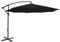Greenbay 3m Garden Banana Parasol Patio Sun Shade Shelter Crank Hanging Rattan Cantilever Black
