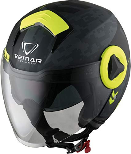 Vemar Breeze Camo Jethelm Grau/Gelb L