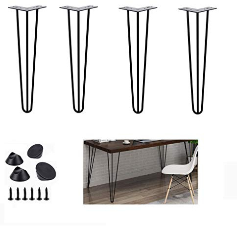 Pieds de Meubles,Pieds en Épingle à Cheveux,Pied de Table,Pieds en Métal,15cm-100cm Option,pour Table de Cuisine Table à Manger Table Basse