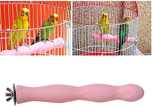 Percas para pájaros, Superficie Rugosa, para moler Patas de pájaro, Perca para periquitos, cacatúas, guacamayos, Gris Africano (Grande)