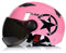 Erwachsene Motorrad Halbschalenhelm Motorrad Jethelm Für Kinder Jugend Männer Frauen Roller Sommer Unisex Vintage Jethelm DOT/ECE Zugelassen Mit Sonnenblende (55-62Cm),Rosa