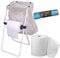 Tecnokit: Papierspender für den Boden mit Beutelhalter, mit Müllsäcken und kostenloser Rolle Weiß, 45 x 46 x 95 cm, mit Kleinteilen für den Gebrauch, praktisch und langlebig, Gestell aus Stahl.