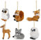 6 Stück Plüsch Tier Ornament Woodland Weihnachten Ornamente Kunstpelz Tier Ornamente Schlüsselanhänger Dekoration für Weihnachtsbaum hängenden Dekorationen