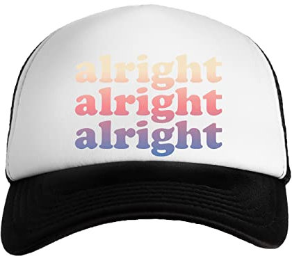 Luxogo Alright Alright Alright Filmzitat Unisex Jungen Mädchen Baseball Snapback Cap Boys Girls Baseball Snapback Cap