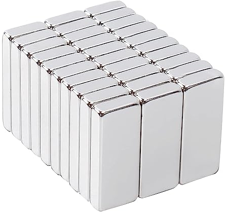 OCEUMAOA Neodym Magnete Extra Stark Kleine Rechteckige Magnete Stark für küchenschrank-Whiteboard Kühlschrankmagnet 30 Stück 12x5x2mm