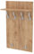 AKKE Garderobenpaneel Wandgarderobe Mit Ablage Wandpaneel Garderobe PVC Maxi Heller Eichenholz 120cm x 60 cm