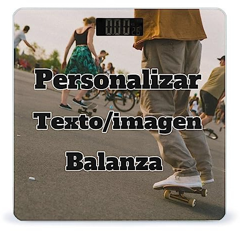 GZYZXP Personifizieren Personenwaage, Waage mit gut lesbarer LCD-Anzeige, Personen Digitalwaage mit Step-On-Technik, Benutzerdefinierte Texte, Fotos und Farben für Waagen