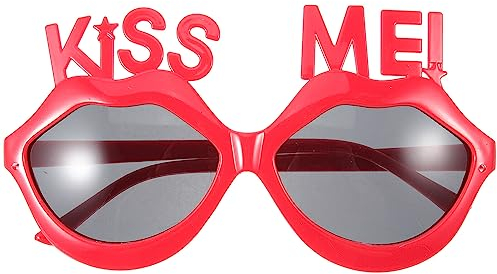 EXCEART Lustige Brille Für Erwachsene -Sonnenbrille Klobige Sonnenbrille Neuartige Brille Stilvolle Brille Erwachsenen-Anziehbrille Kabine Rote Linse Sonnenbrille Lustiges