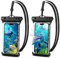 ASAB Pack of 2 Waterproof Phone Pouch IPX8 Waterproof Phone Case for Swimming with Secure Seal Lock iPhone 15 14 13 12 11 Pro Max Samsung Galaxy Huawei Adjustable Underwater Phone Case Dry Bag Black