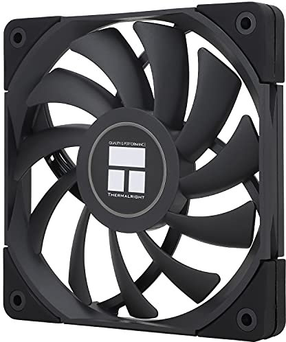 Thermalright C12015B CPU Fan Computer case Fan Quiet 4pin PWM PC Fan, 15mm Slimline Cooler Fan, 120mm CPU Cooling Fan(Black)