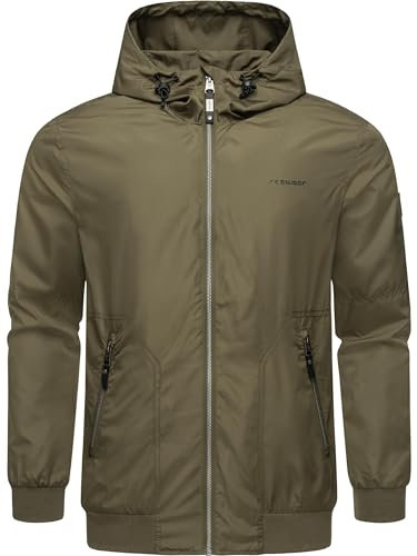 Ragwear Herren Übergangsjacke leichte Jacke kurz mit Kapuze Stewie II Dark Olive Gr. XL