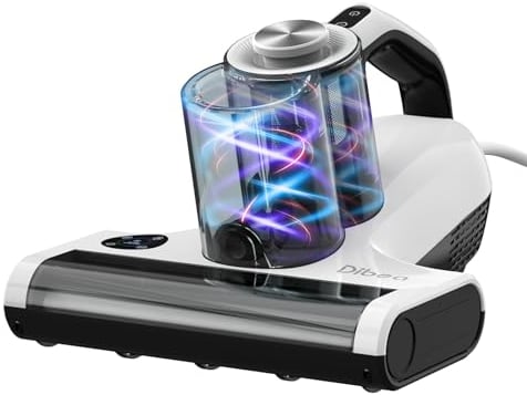Dibea Handstaubsauger für Matratzen, 18Kpa Milbensauger für Matratzen, 450W, Staubmilben-Sensor, LED-Anzeige, 60℃ Heißer Wind, Ultraschall, entfernt 99,99% Bettwanzen, Bakterien, Allergene