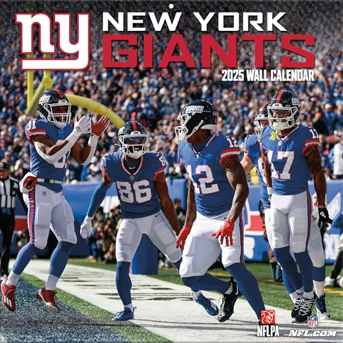 New York Giants 2025 12x12 Team Wall Calendar