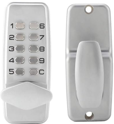 Mechanisches Zahlenschloss, mechanisches schlüsselloses Türschloss mit Griff, wasserdicht, schlüssellose Eingangstür, Keypad, Riegelschloss, Diebstahlschutz, Codeschloss für Home Office