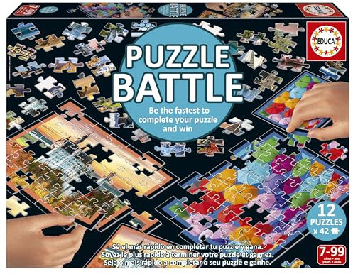 Educa - Puzzle-Kampflandschaften. Eine authentische Schlacht der Stücke | Seien Sie der Erste, der Ihr Puzzle vervollständigt, um der Gewinner zu Werden. Ab 7 Jahren (20121)